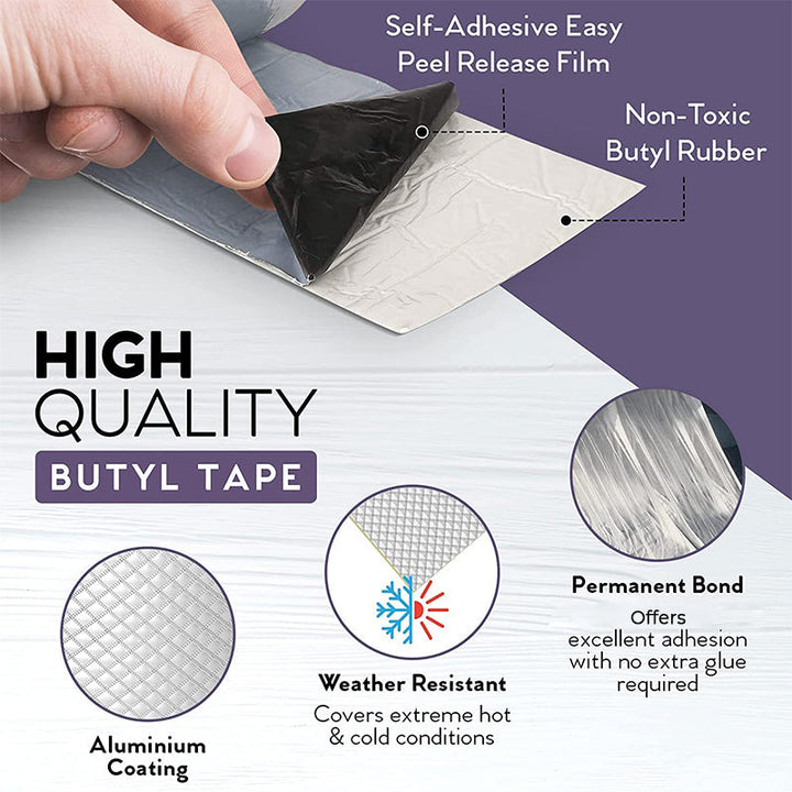 Butyl Repair Tape Aluminum Foil 32.8 ft 3