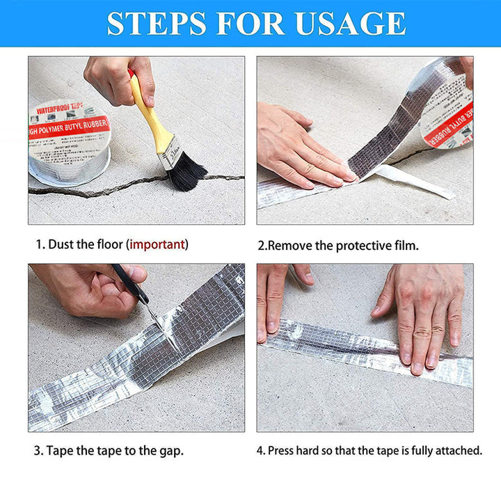 Butyl Repair Tape Aluminum Foil 32.8 ft 6