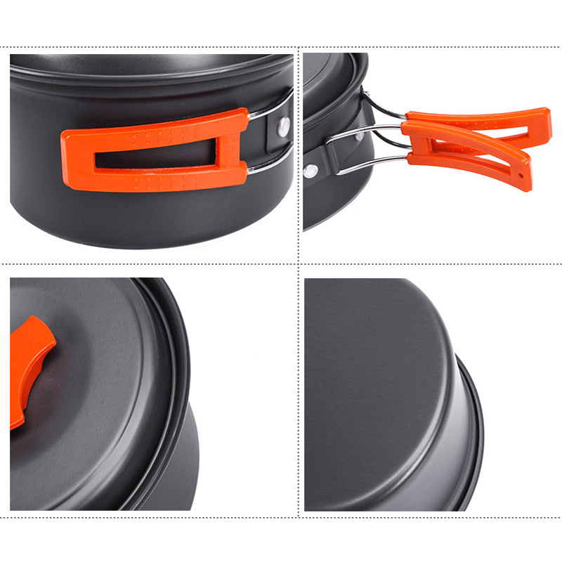Camping Cookware Set Pot and Pan with Bag 4