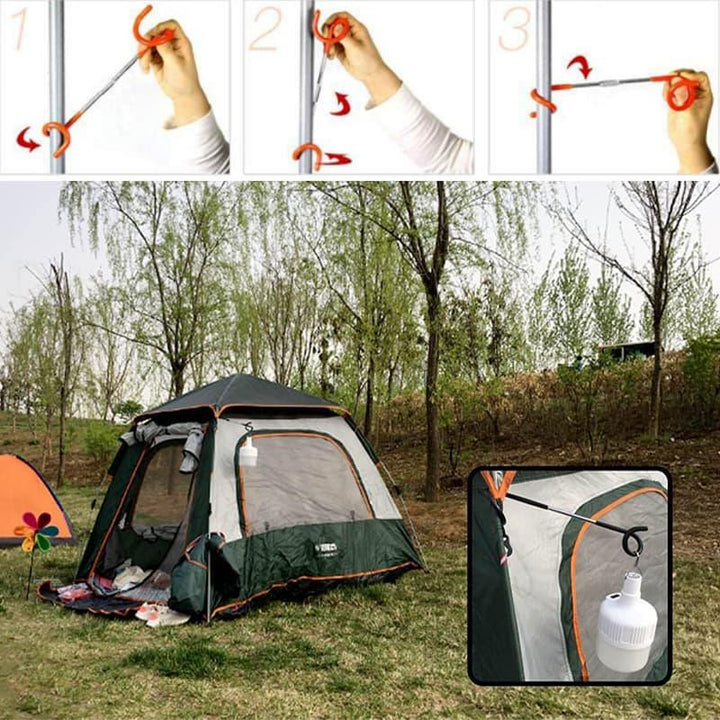 Camping Hook S Shape Iron Set of 3 3