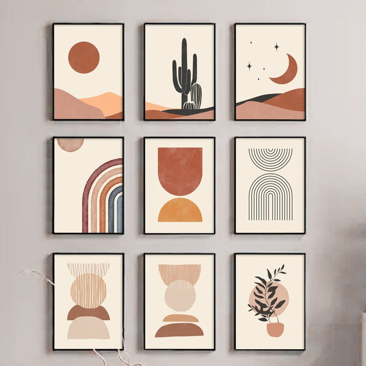 Canvas Wall Art Boho Desert Prints Set of 9 Unframed 10