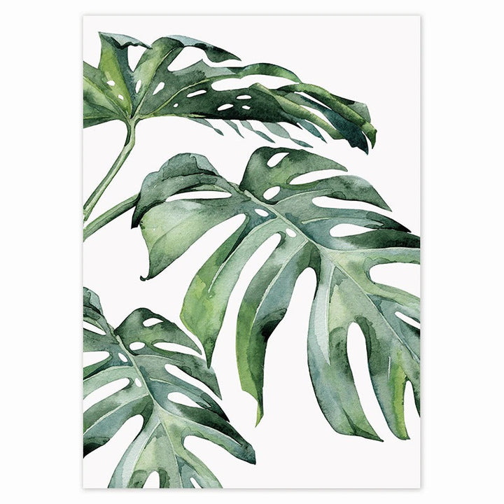 Canvas Wall Art Tropical Leaf Prints Set of 9 Unframed 3