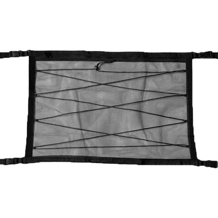 Car Ceiling Cargo Net with Zipper and Buckles 31.5 x 21.7 Inch 1