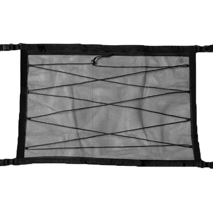 Car Ceiling Cargo Net with Zipper and Buckles 35.4 x 25.6 Inch 1