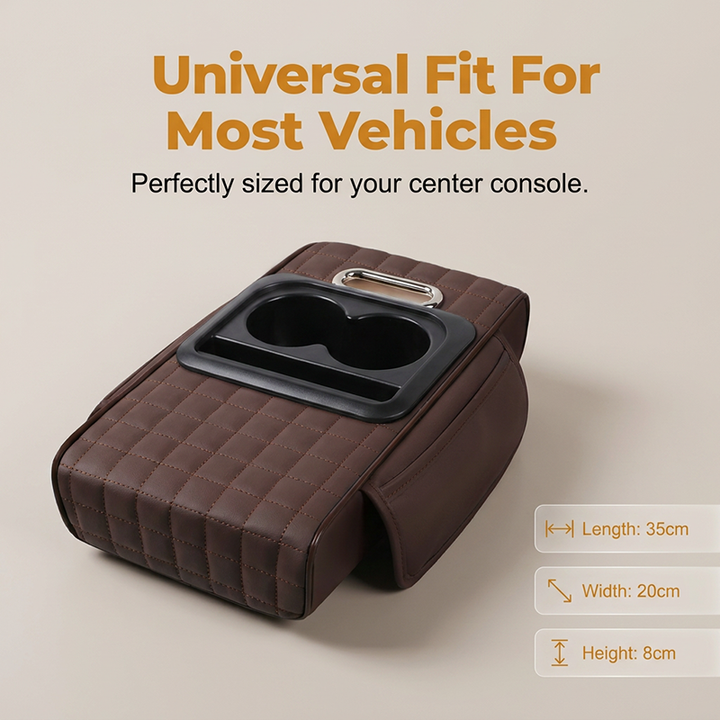 Car Console Armrest Organizer with Cup Holders Set of 3 3
