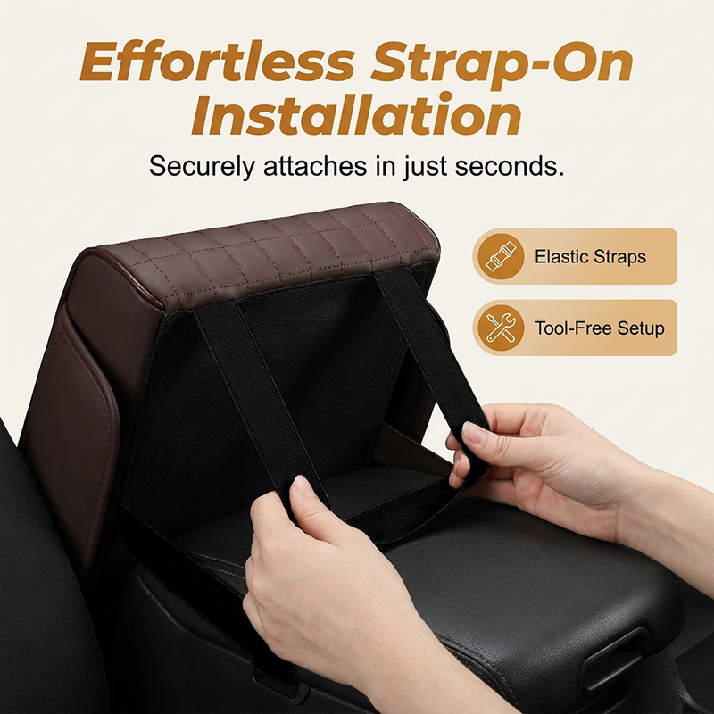 Car Console Armrest Organizer with Cup Holders Set of 3 5