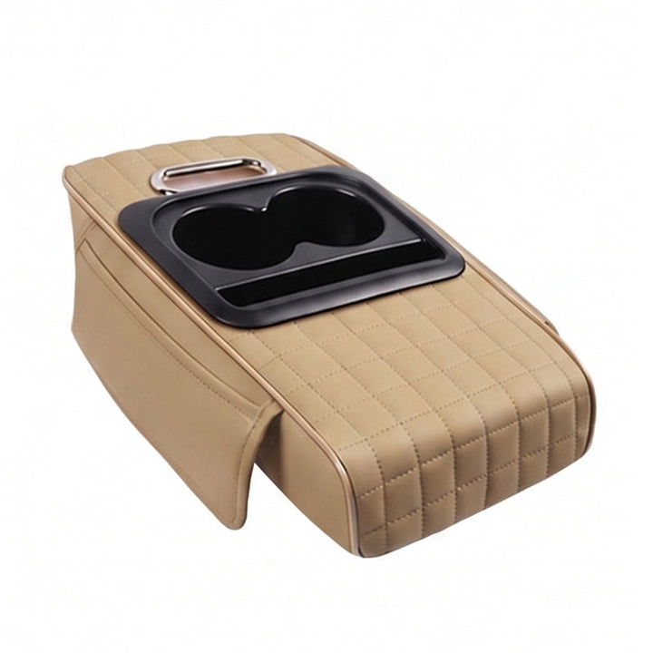 Car Console Armrest Organizer with Cup Holders Set of 3 Beige 1