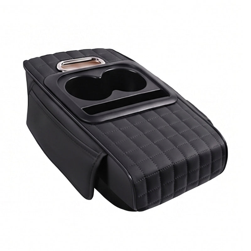 Car Console Armrest Organizer with Cup Holders Set of 3 Black 1