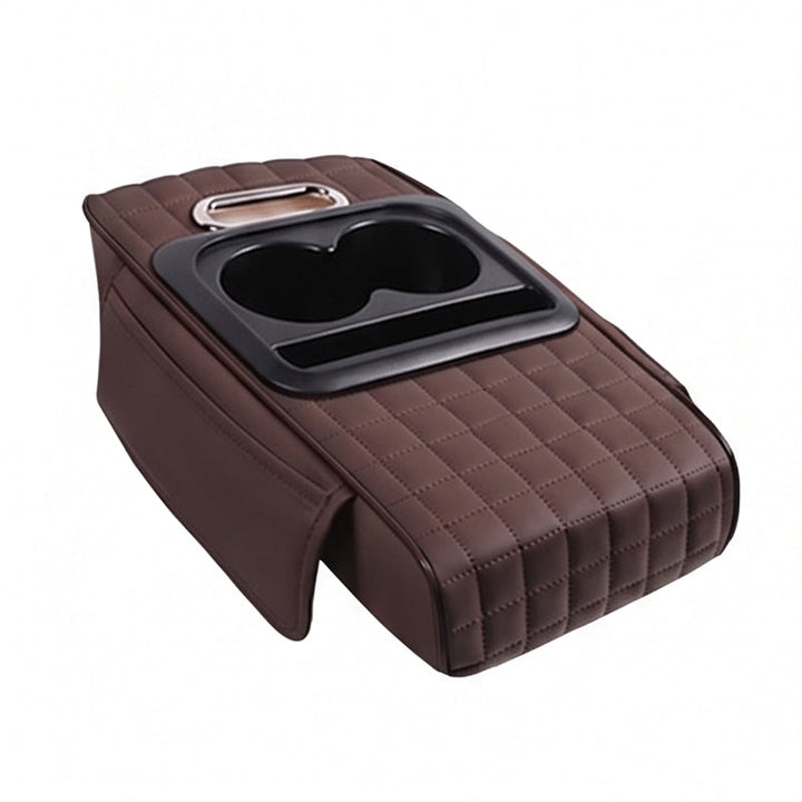 Car Console Armrest Organizer with Cup Holders Set of 3 Coffee 1
