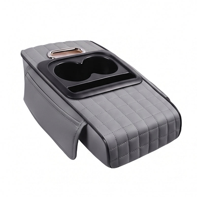 Car Console Armrest Organizer with Cup Holders Set of 3 Gray 1