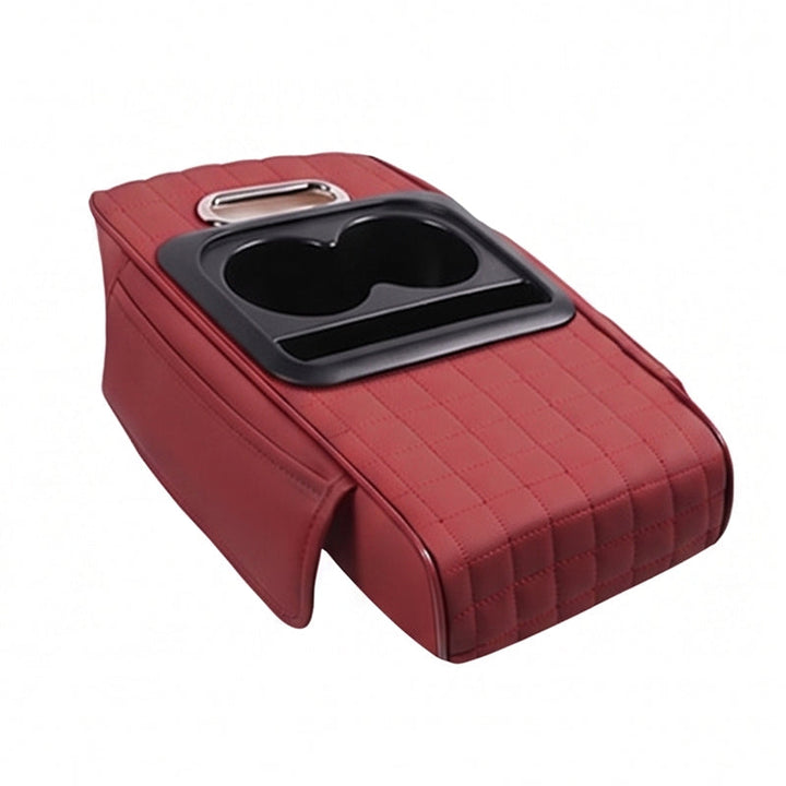 Car Console Armrest Organizer with Cup Holders Set of 3 Red 1