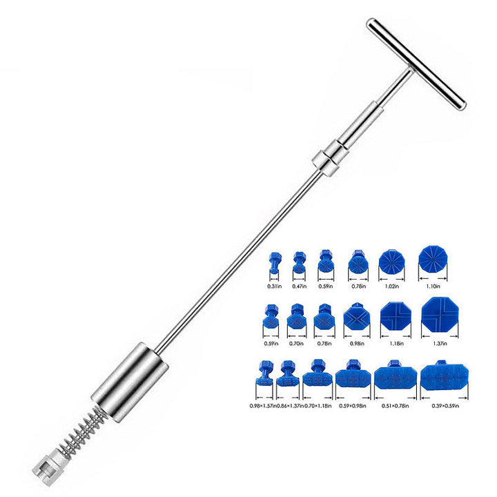 Car Dent Puller Kit T Bar with Glue Tabs 18 Blue Tabs 1