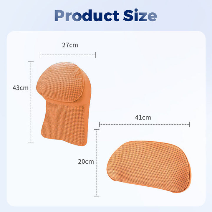 Car Headrest or Lumbar Pillow Memory Foam Suede 2