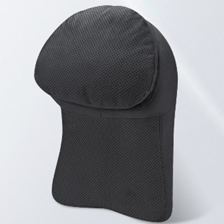 Car Headrest or Lumbar Pillow Memory Foam Suede Black 1