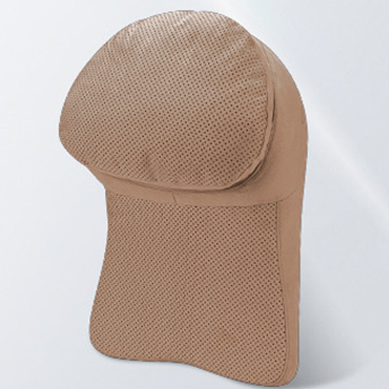 Car Headrest or Lumbar Pillow Memory Foam Suede Brown 1