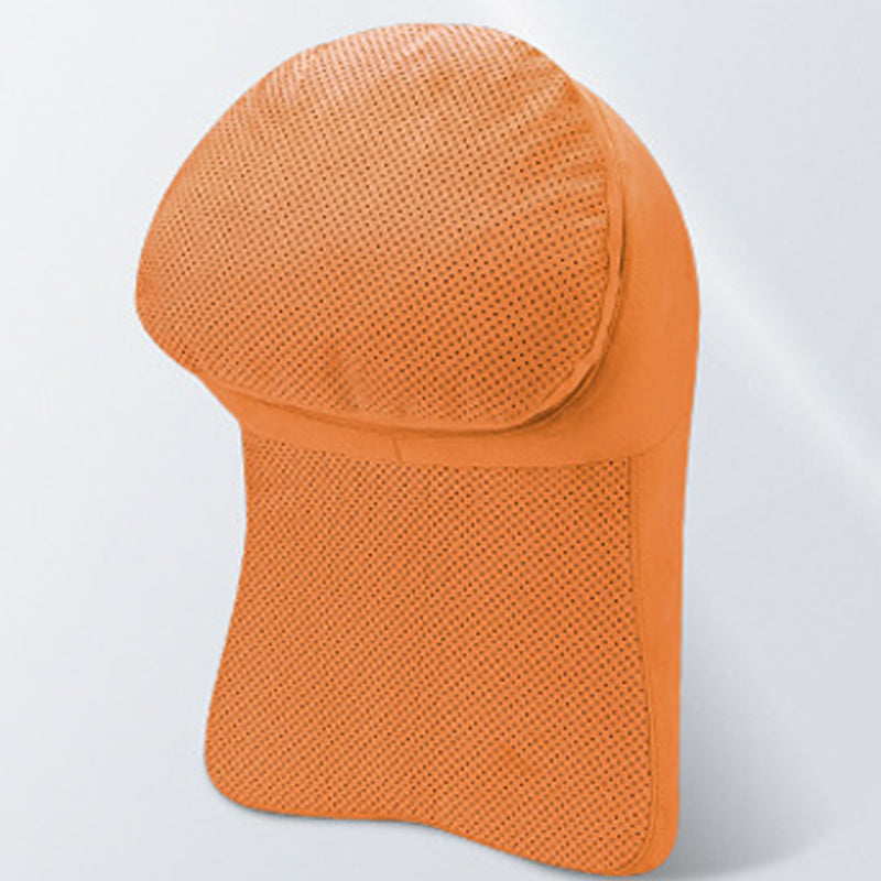Car Headrest or Lumbar Pillow Memory Foam Suede Orange 1