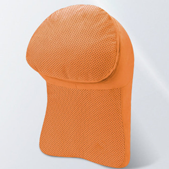 Car Headrest or Lumbar Pillow Memory Foam Suede Orange 1