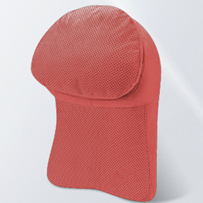 Car Headrest or Lumbar Pillow Memory Foam Suede Red 1