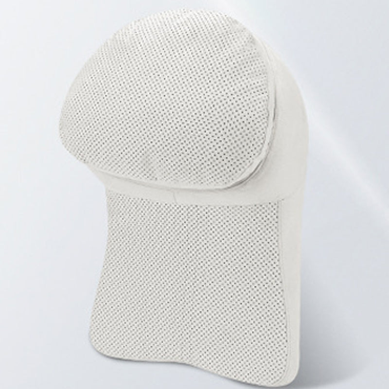 Car Headrest or Lumbar Pillow Memory Foam Suede White 1