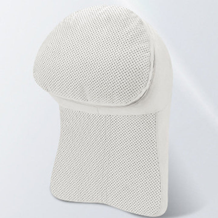 Car Headrest or Lumbar Pillow Memory Foam Suede White 1