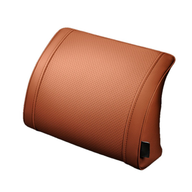 Car Lumbar Pillow Memory Foam PU Leather on white