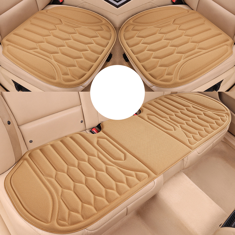 Car Seat Cushion Seaweed Fiber Front and Rear Beige 2