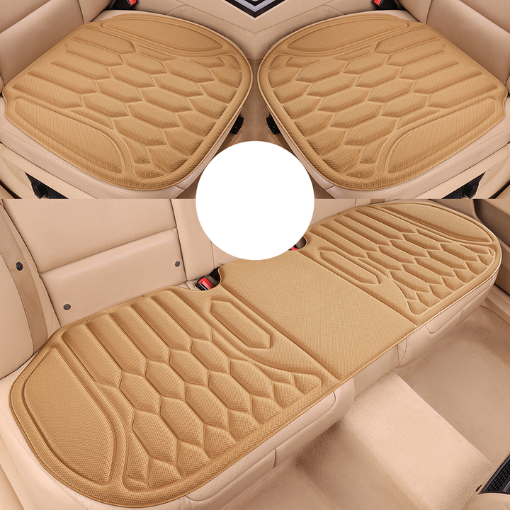 Car Seat Cushion Seaweed Fiber Front and Rear Beige 2