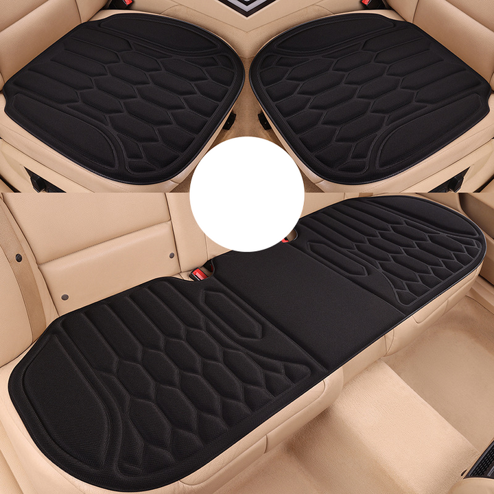 Car Seat Cushion Seaweed Fiber Front and Rear Black 3