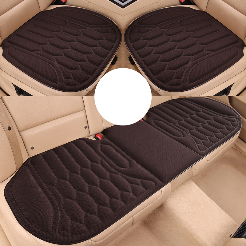 Car Seat Cushion Seaweed Fiber Front and Rear Coffee 3