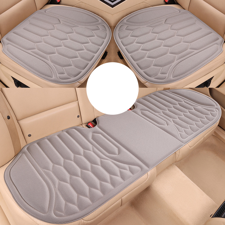 Car Seat Cushion Seaweed Fiber Front and Rear Light Gray 3