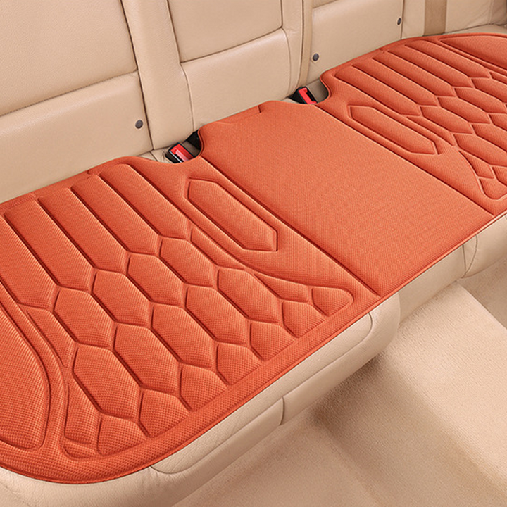 Car Seat Cushion Seaweed Fiber Front and Rear Orange 2