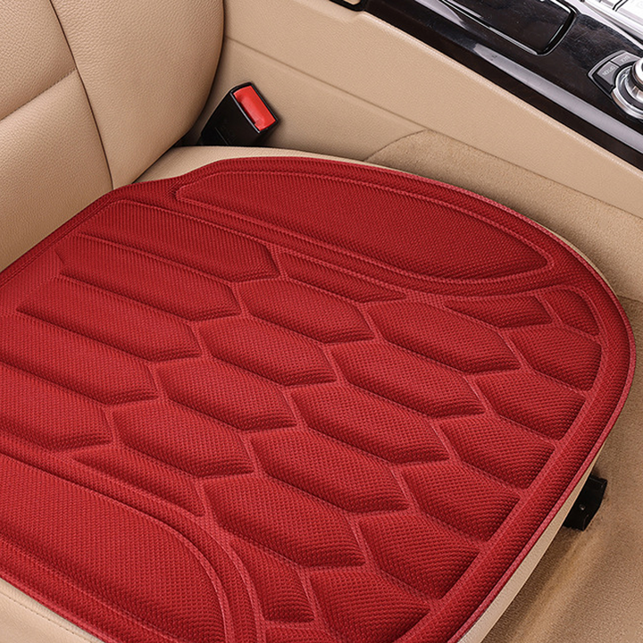 Car Seat Cushion Seaweed Fiber Front and Rear Red 1