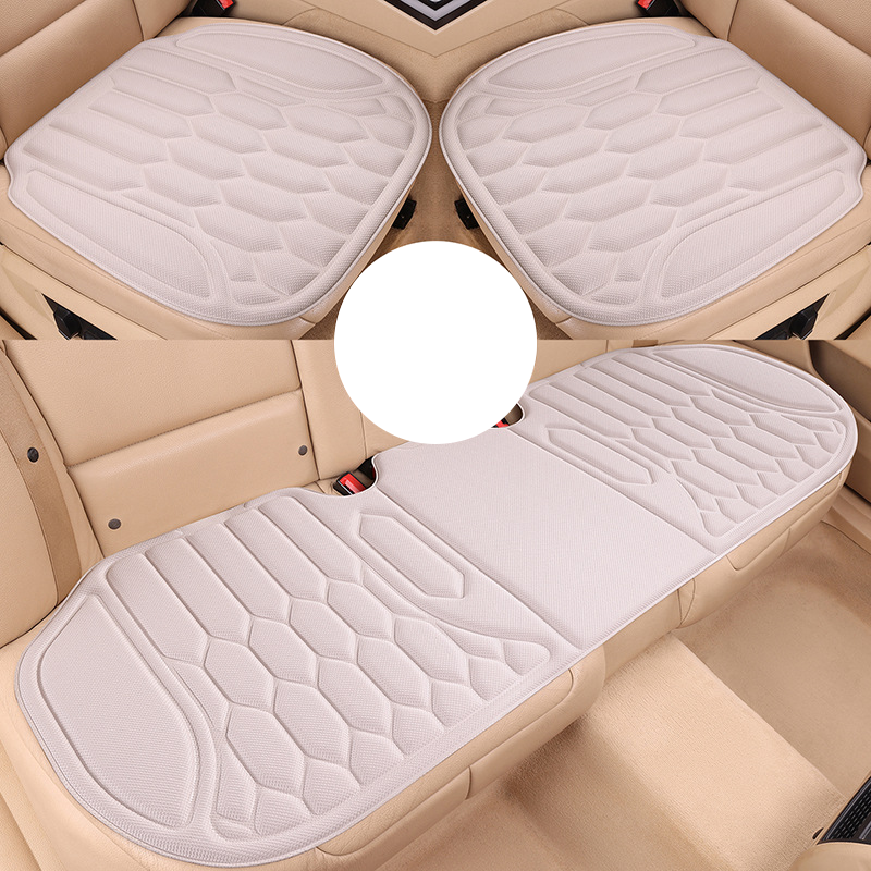 Car Seat Cushion Seaweed Fiber Front and Rear White 3