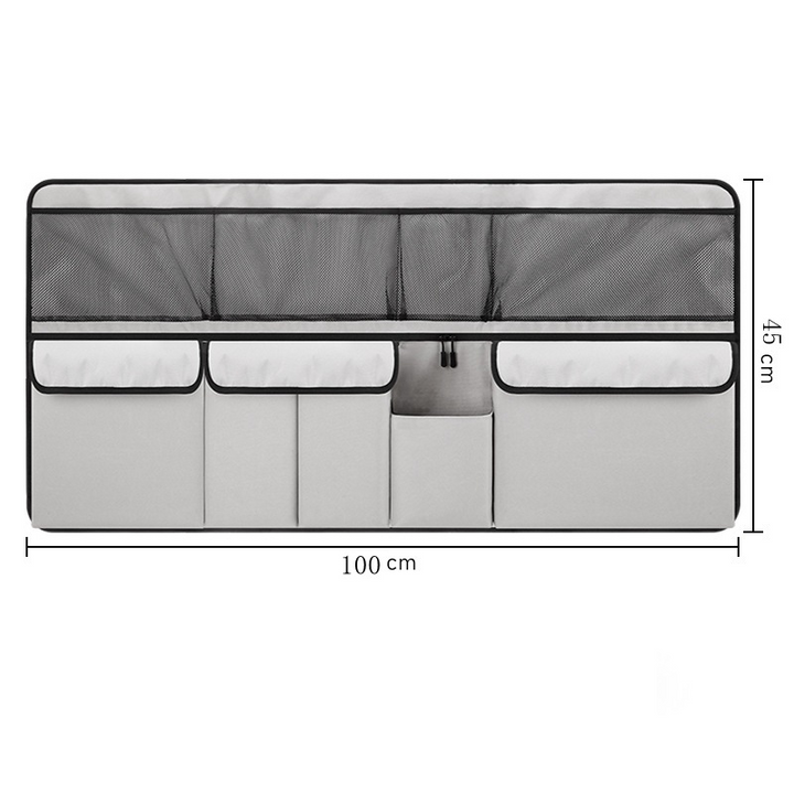 Car Trunk Organizer Hanging Oxford 39.4 x 17.7 Inch Light Gray 1