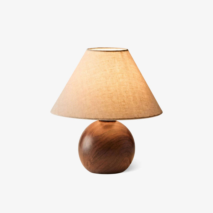 Ceramic Orb Table Lamp Linen Shade 10 in Set of 2 1