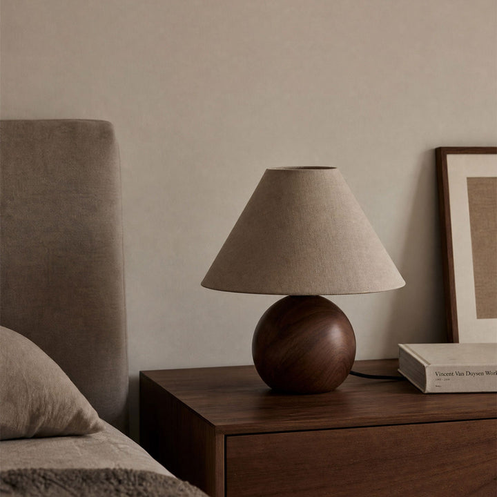 Ceramic Orb Table Lamp Linen Shade 10 in Set of 2 8