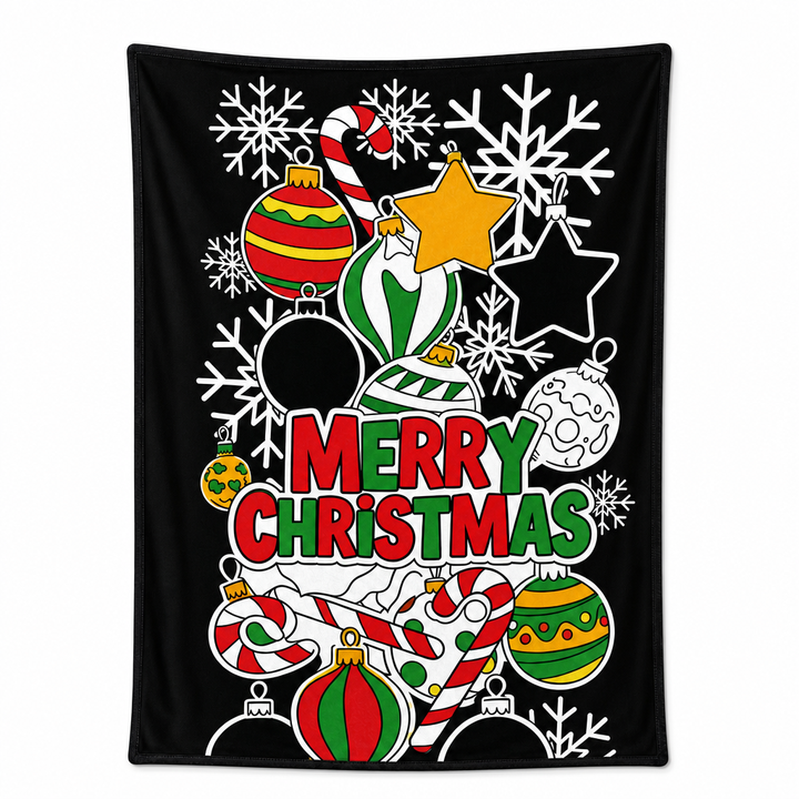 Christmas Coloring Blanket 51 x 59 Inch Polyester Design 17 1