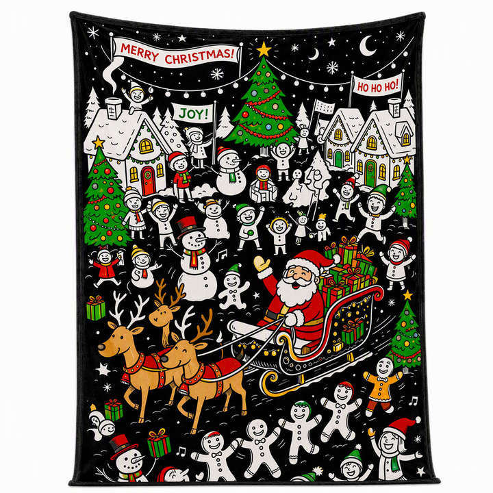 Christmas Coloring Blanket 51 x 59 Inch Polyester Design 20 1
