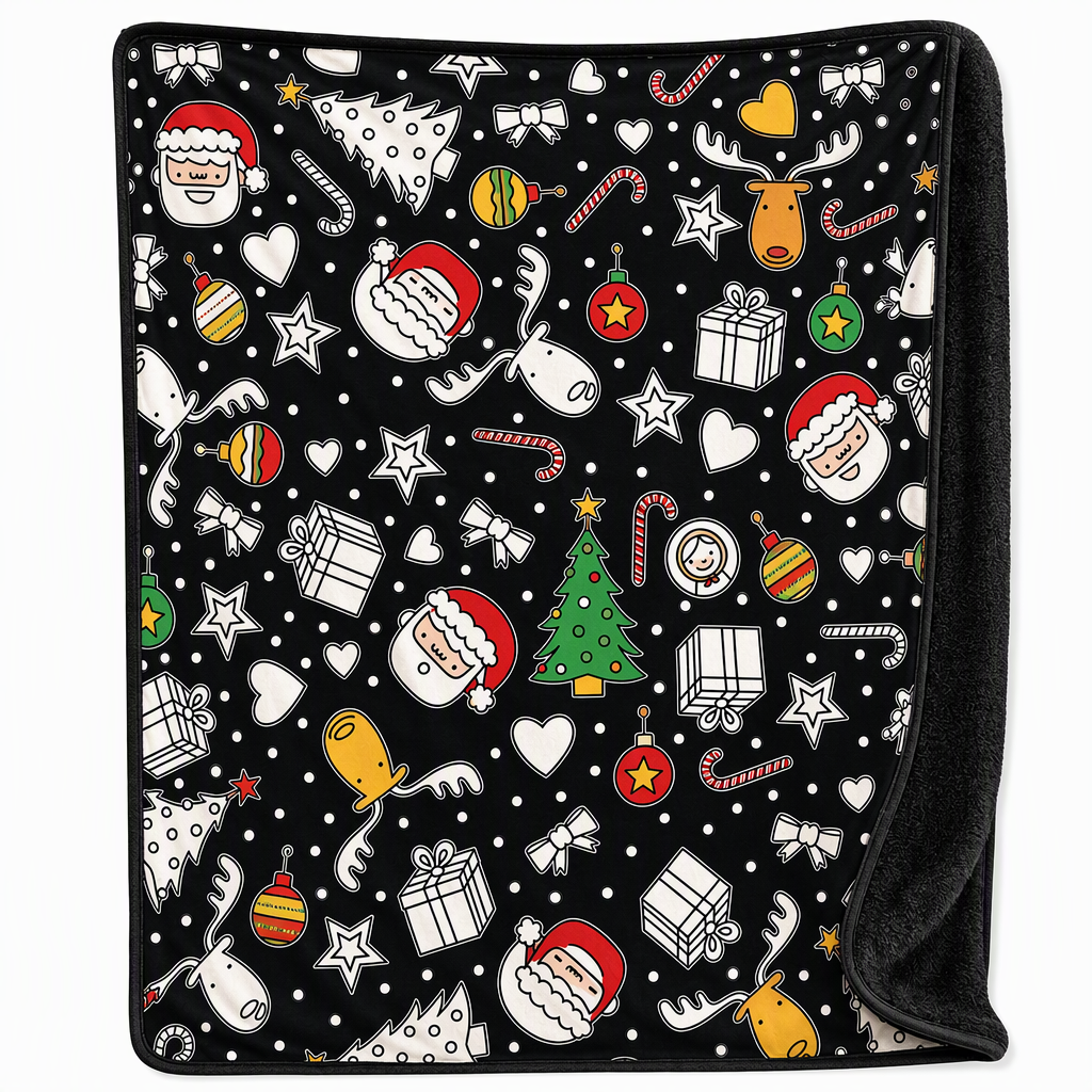 Christmas Coloring Blanket 51 x 59 Inch Polyester Design 21 1