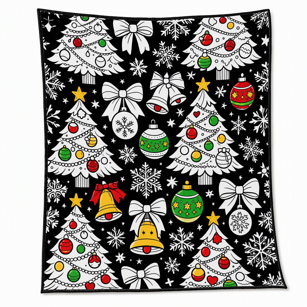 Christmas Coloring Blanket 51 x 59 Inch Polyester Design 23 1