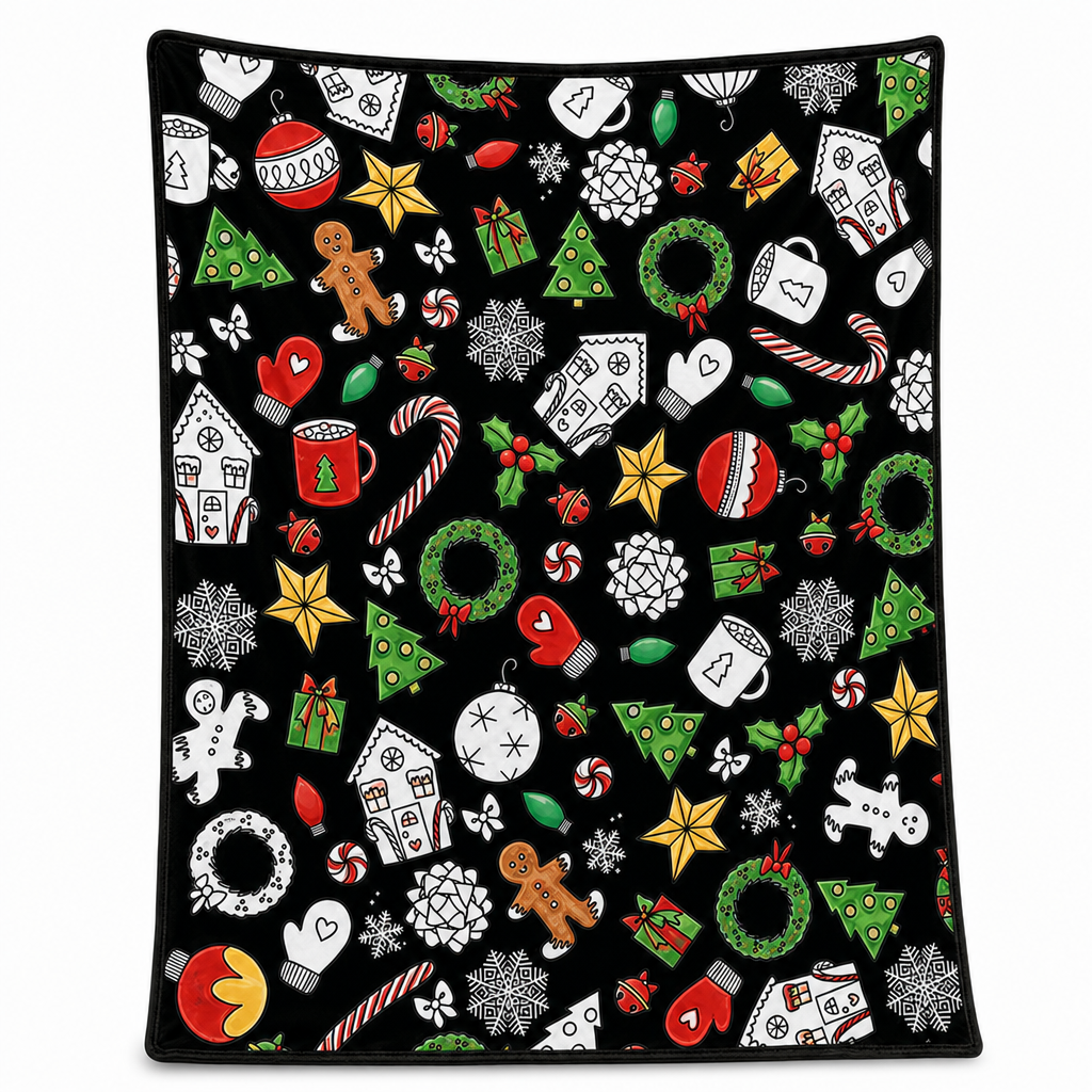 Christmas Coloring Blanket 51 x 59 Inch Polyester Design 24 1