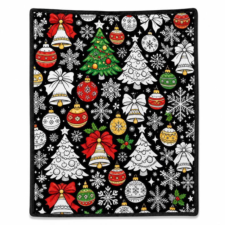 Christmas Coloring Blanket 51 x 59 Inch Polyester Design 27 1