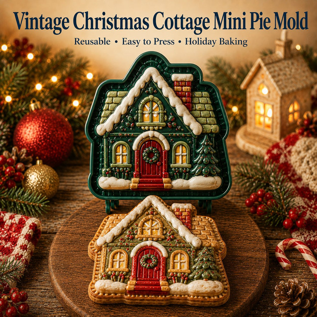 Christmas Mini Pie Mold 4.72 x 4.72 Inch Holiday Designs Christmas Cottage 1