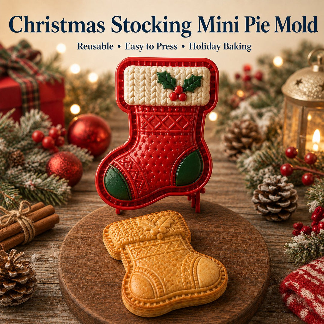 Christmas Mini Pie Mold 4.72 x 4.72 Inch Holiday Designs Christmas Stocking 1
