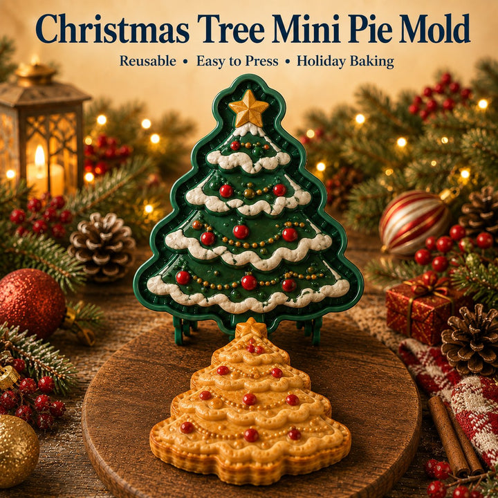 Christmas Mini Pie Mold 4.72 x 4.72 Inch Holiday Designs Christmas Tree 1