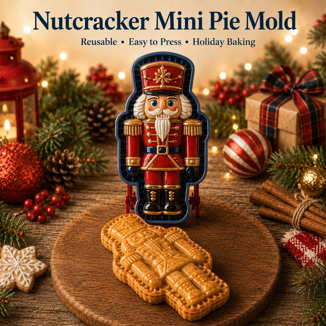 Christmas Mini Pie Mold 4.72 x 4.72 Inch Holiday Designs Nutcracker 1