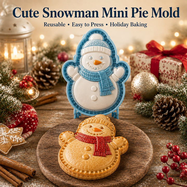 Christmas Mini Pie Mold 4.72 x 4.72 Inch Holiday Designs Snowman 1