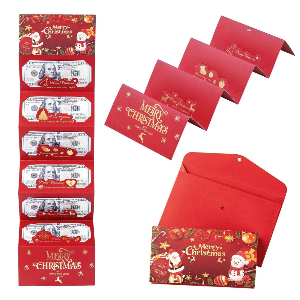 Christmas Money Holder Fold Out Envelope with 6 Slots 2