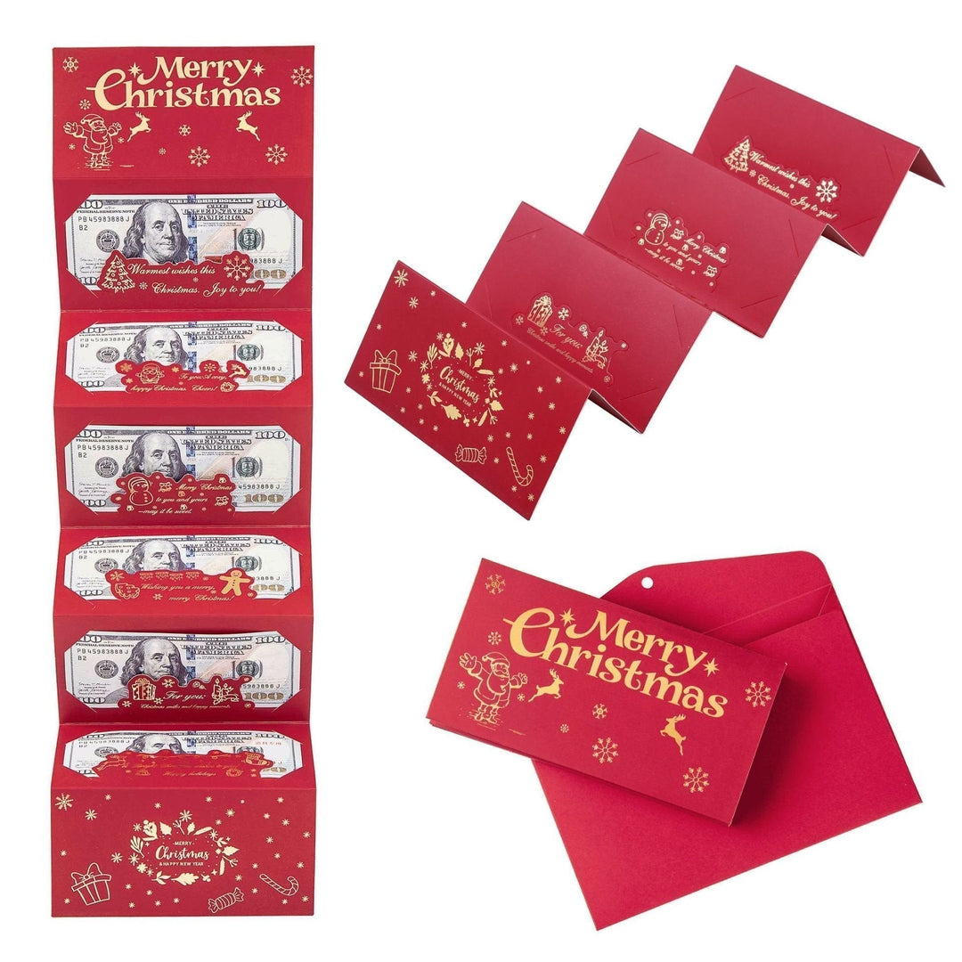 Christmas Money Holder Fold Out Envelope with 6 Slots 3