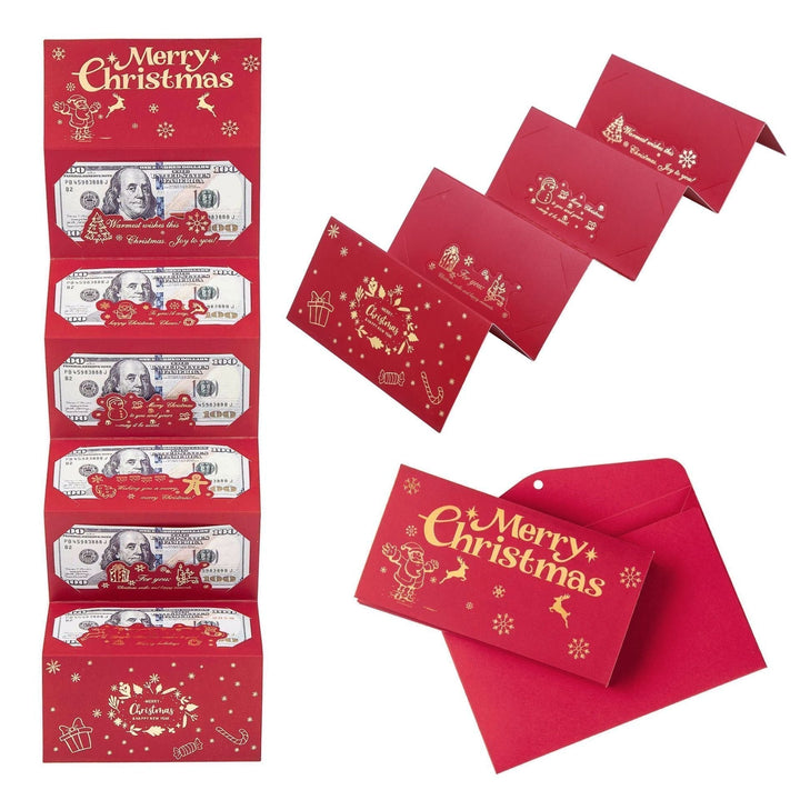 Christmas Money Holder Fold Out Envelope with 6 Slots 3